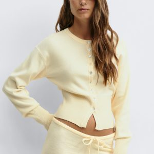 Knitted loungewear cardigan