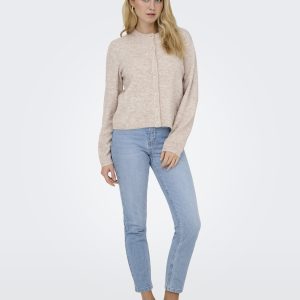 Only Onlsimoni L/s O-neck Cardigan Knt Noos Vest Pumice Stone