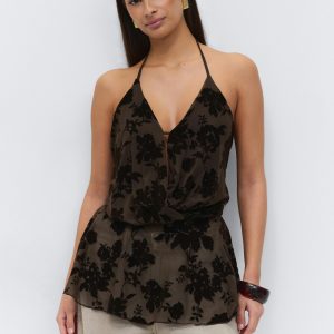 Floral halterneck top