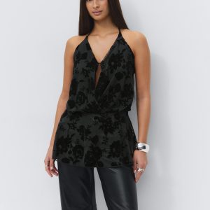 Floral halterneck top