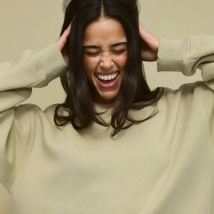 Oversized crew neck sweater