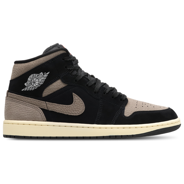 Jordan Aj1 Mid Sneakers Heren - Zwart - Maat 46 - Leer