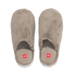 HEMA HEMA Damessloffen Imitatiebont Beige Taupe (taupe)