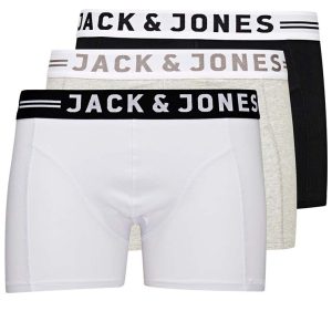 Jack & Jones Sense Trunks 3-pack Noos 12081832 Boxershorts Light Grey Black & White 12081832