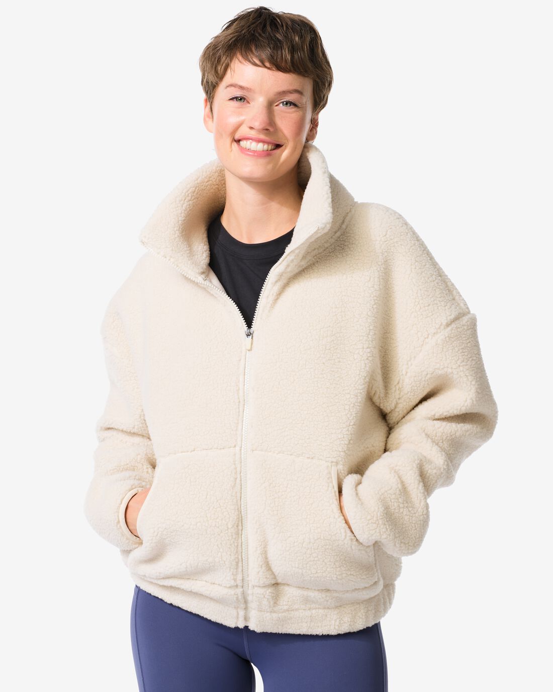 HEMA HEMA Dames Sherpa Jas Creme (creme)