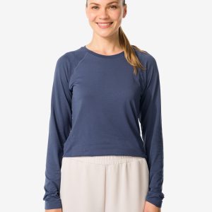 HEMA HEMA Damessportshirt Naadloos Donkerblauw (donkerblauw)