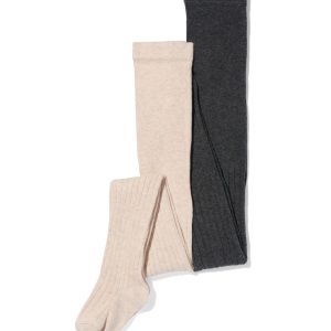 HEMA HEMA Kindermaillots Rib – 2 Stuks Beige (beige)