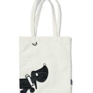 HEMA HEMA Takkie Schoudertas 42x36cm Teddy Wit