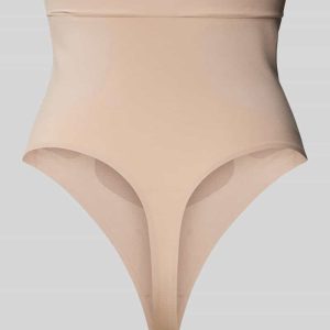 High waist string met labelprint