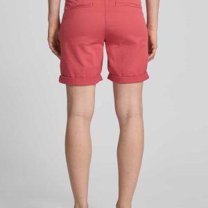 Regular fit korte chino van katoenmix