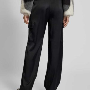 Straight leg stoffen broek met cargozakken, model ‘Faja’