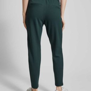 Slim fit bandplooibroek met tunnelkoord, model ‘POPTRASH EASY’