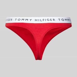 String met elastische band met label, model ‘TH Heritage’