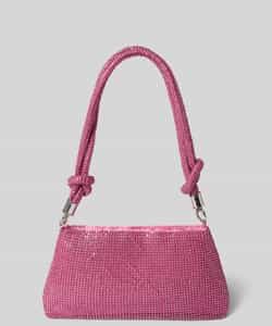 Handtas met structuurmotief en schouderriem