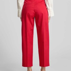 Slim fit chino van een mix van katoen en lyocell