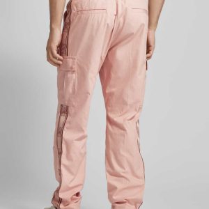 Regular fit cargobroek met plooien, model ‘Geo’