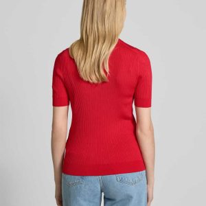 Slim fit poloshirt van viscosemix