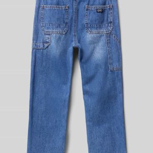 Straight fit jeans van puur katoen