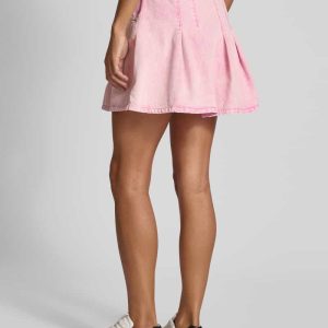 Denim rok met plooien, model ‘Gloom’