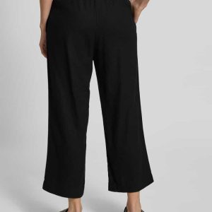 Wide leg linnen culotte met tunnelkoord, model ‘Lava’