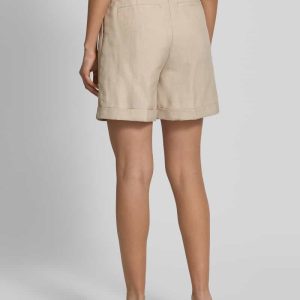 Korte regular fit chino met vaste omslag