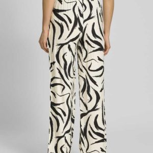 Loose fit stoffen broek met structuurmotief, model ‘CLO’