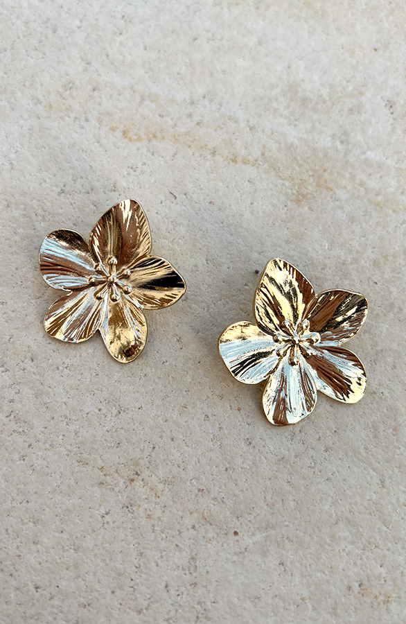Boho Flower Oorbellen Goud