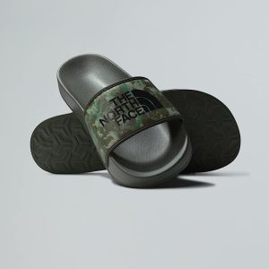 The North Face Base Camp Iii-badslippers Voor Heren Military Olive Stippled Camo Print-tnf Black male