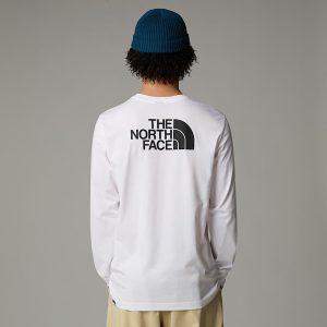 The North Face Easy-t-shirt Met Lange Mouwen Voor Heren Tnf White male