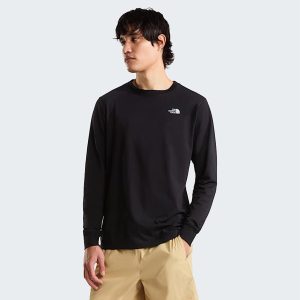 The North Face Evolution Simple Dome Regular T-shirt Met Lange Mouwen Voor Heren Tnf Black male