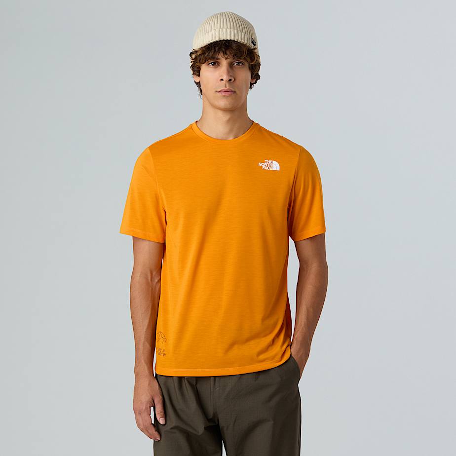 The North Face Multiple Placement-t-shirt Met Print Voor Heren Mushroom Ember male