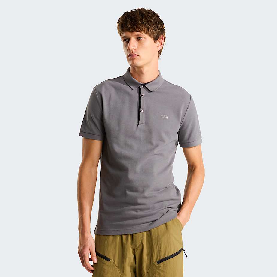 The North Face Premium Slim-poloshirt Voor Heren Smoked Pearl male