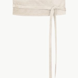 Suede Wikkelriem Light Beige