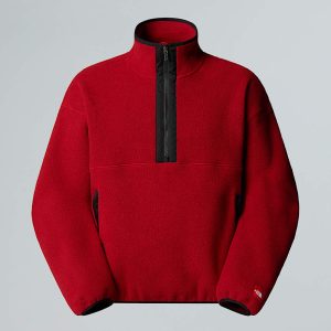 The North Face Uniseks Red Box-fleece Met Halve Rits Cardinal Red male