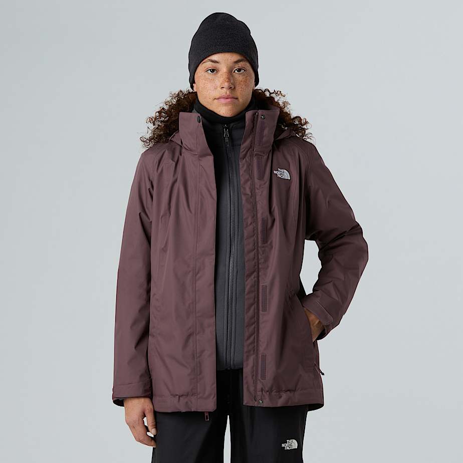 The North Face Evolve Ii Triclimate®-3-in-1-jas Voor Dames Tawny Quartz-anthracite Grey female
