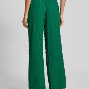 Loose fit stoffen broek met structuurmotief, model ‘NOELLA