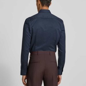 Super slim fit zakelijk overhemd van Two Ply met kentkraag
