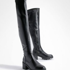 Over-the-Knee Blockhakken laarzen