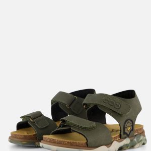 Develab Velcro Sandalen groen Imitatieleer