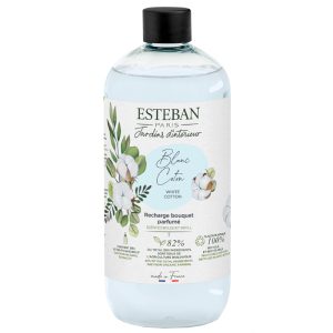 Esteban Jardins d’Intérieur Blanc Coton navulling geurstokjes 500 ml