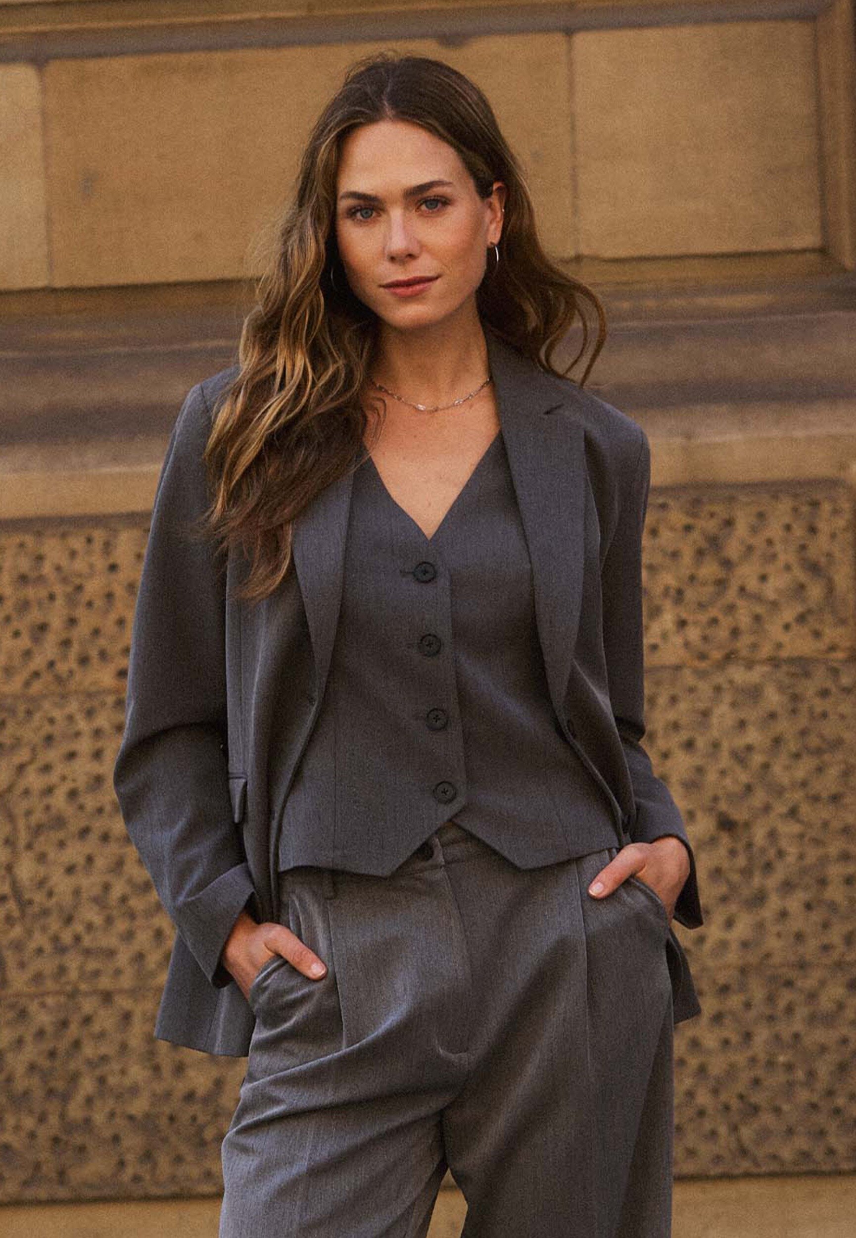 Blazer Pinstripe Donkergrijs