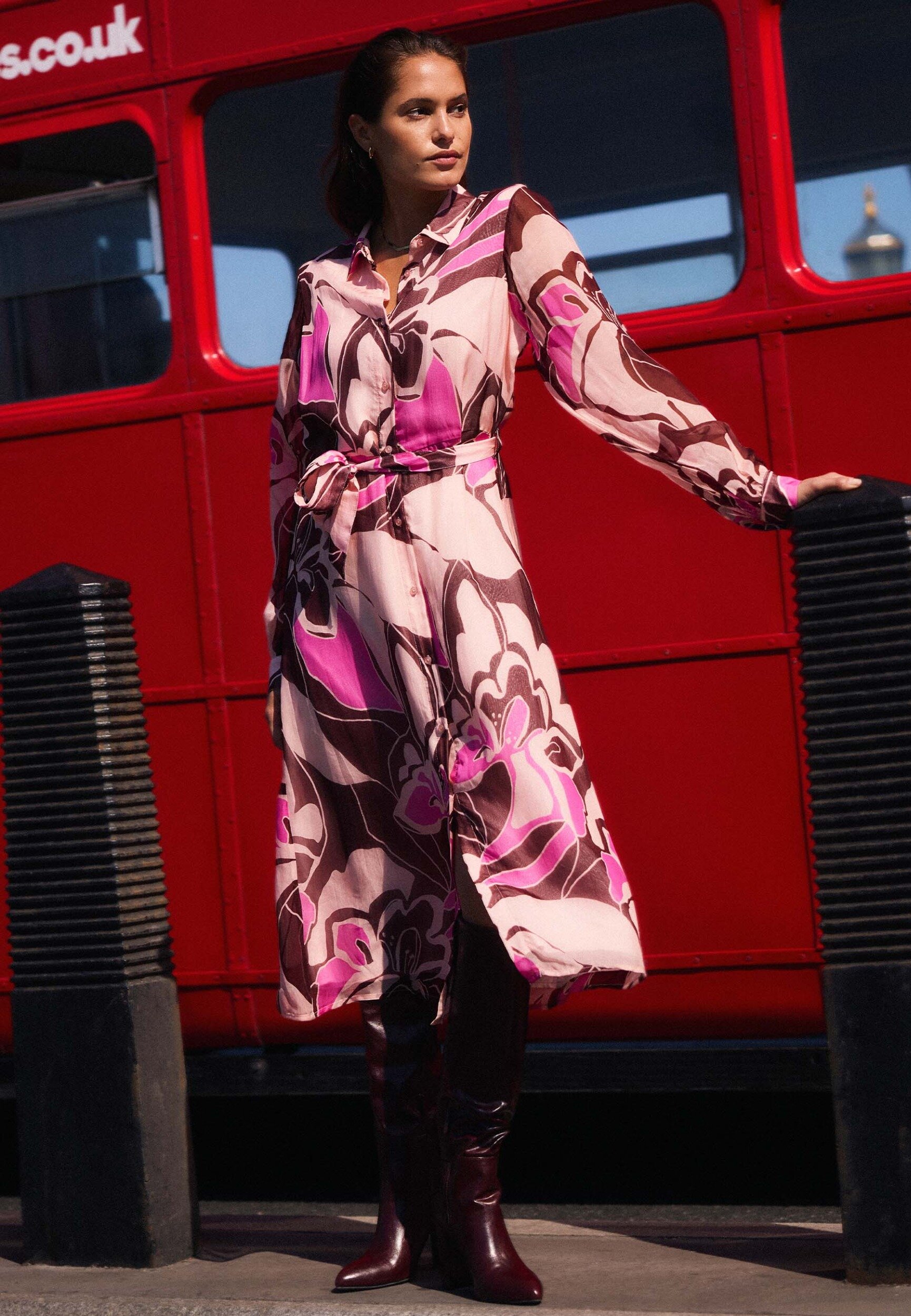 Jurk Met Bloemen Roze