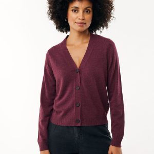 Vest Cashmere Aralia Donkerrood