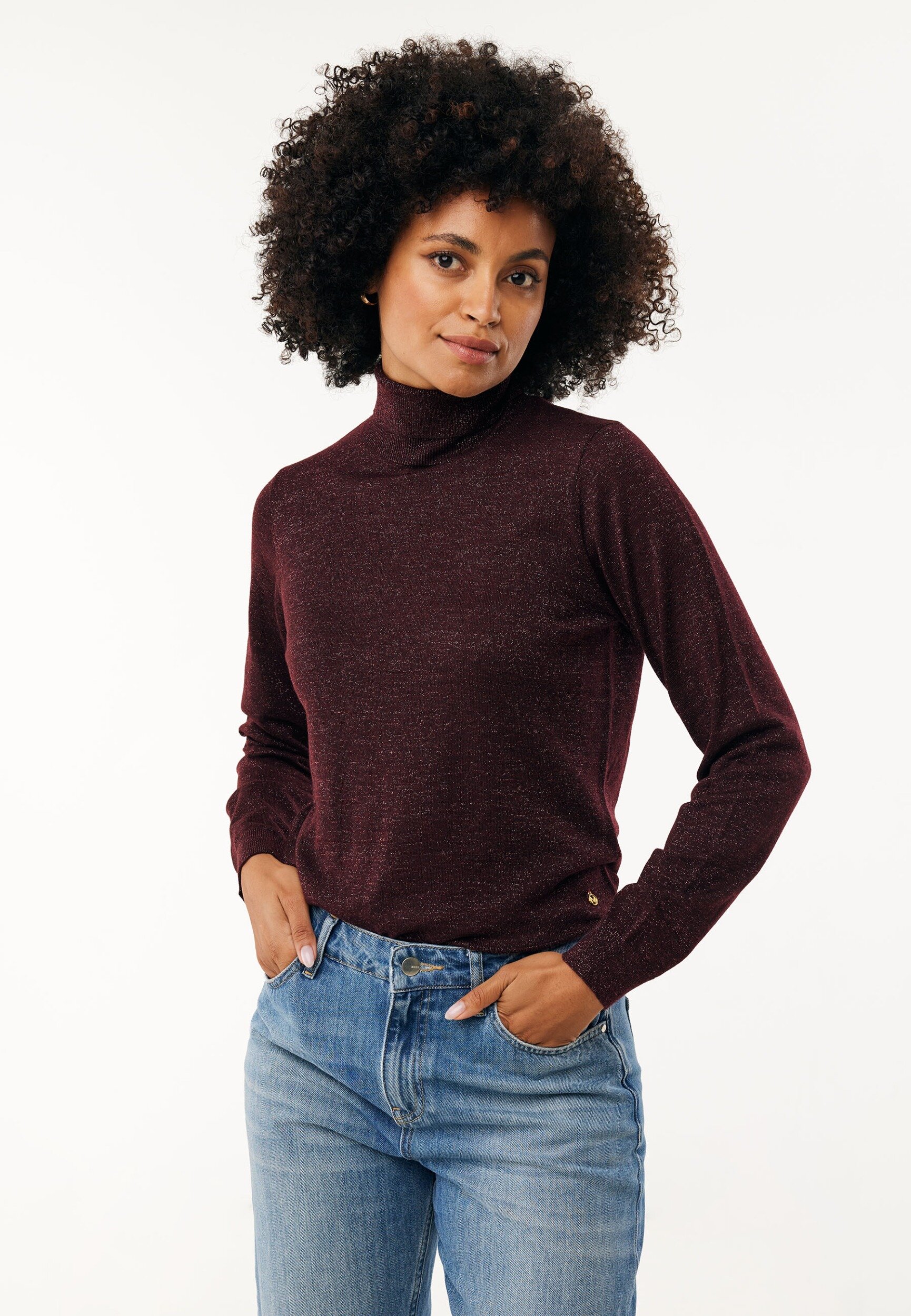 Turtleneck Feminine Donkerrood