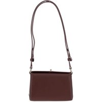 Plan C Hobo bags - Burgundy Smooth Grain Calfskin Mini Shoulder Bag in rood
