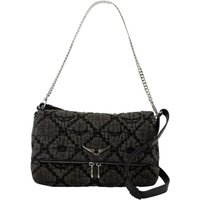Zadig & Voltaire Hobo bags - Rocky Ii Shoulder Bag - Cotton - Dark Grey in zwart