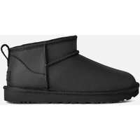 UGG® Classic Ultra Mini-laars van leer in Black, Maat 36, Leder