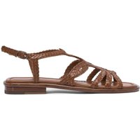 Pons Quintana Sandalen – Intricately Woven Brown Leather Sandals in bruin