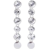 Jean Paul Gaultier Oorbellen - Long Diamond Silver Brass Earrings in silver
