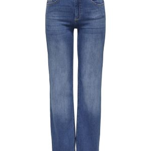 Only Onlblush Mid Straight Dnm Rea12187 Noos 15330787 Straight Leg Medium Blue Denim